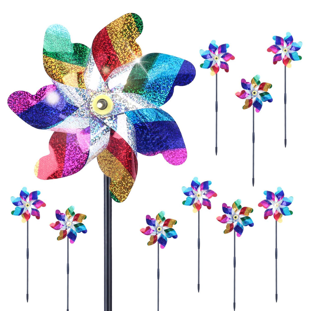 BATTIFE colorful reflective pinwheels front view