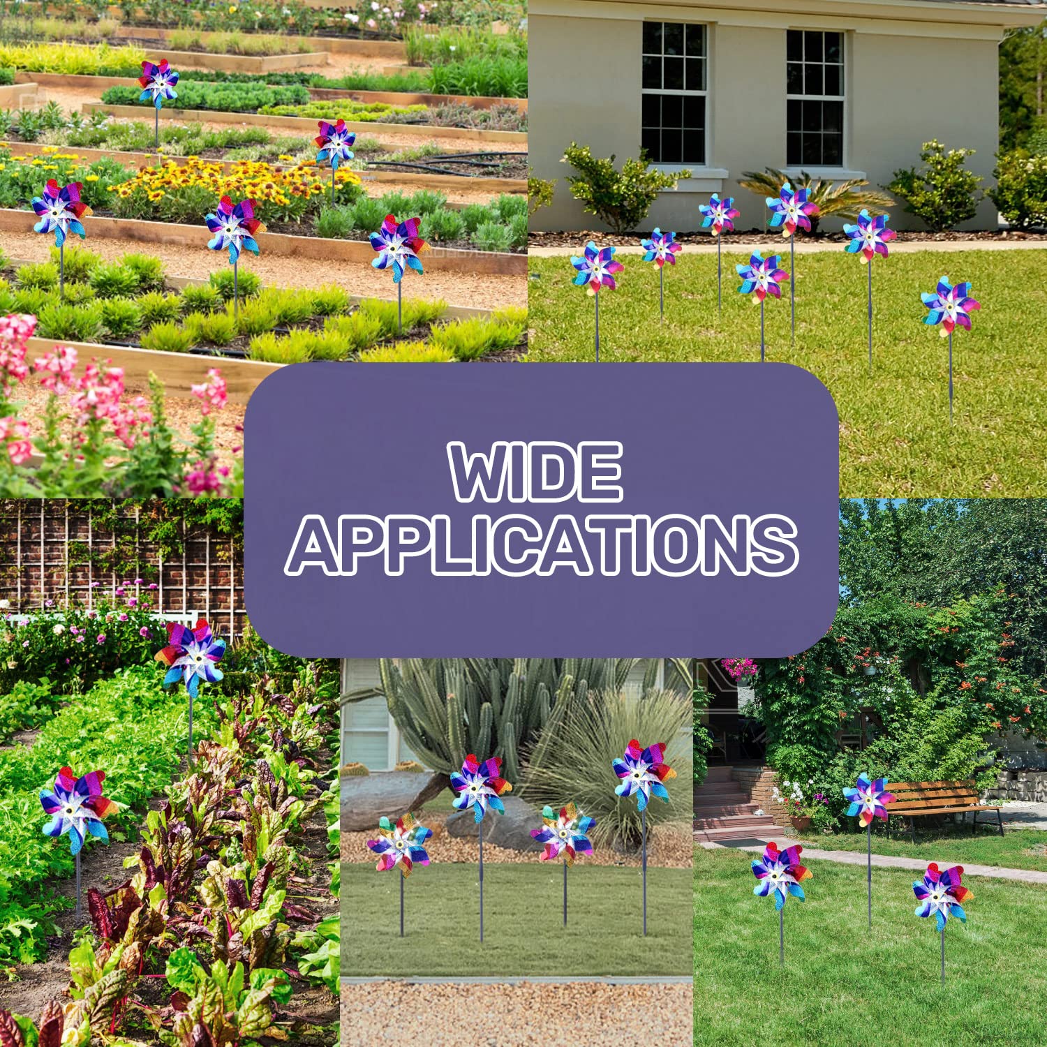BATTIFE pinwheels in a vibrant outdoor setting