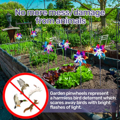 BATTIFE pinwheels installed in garden