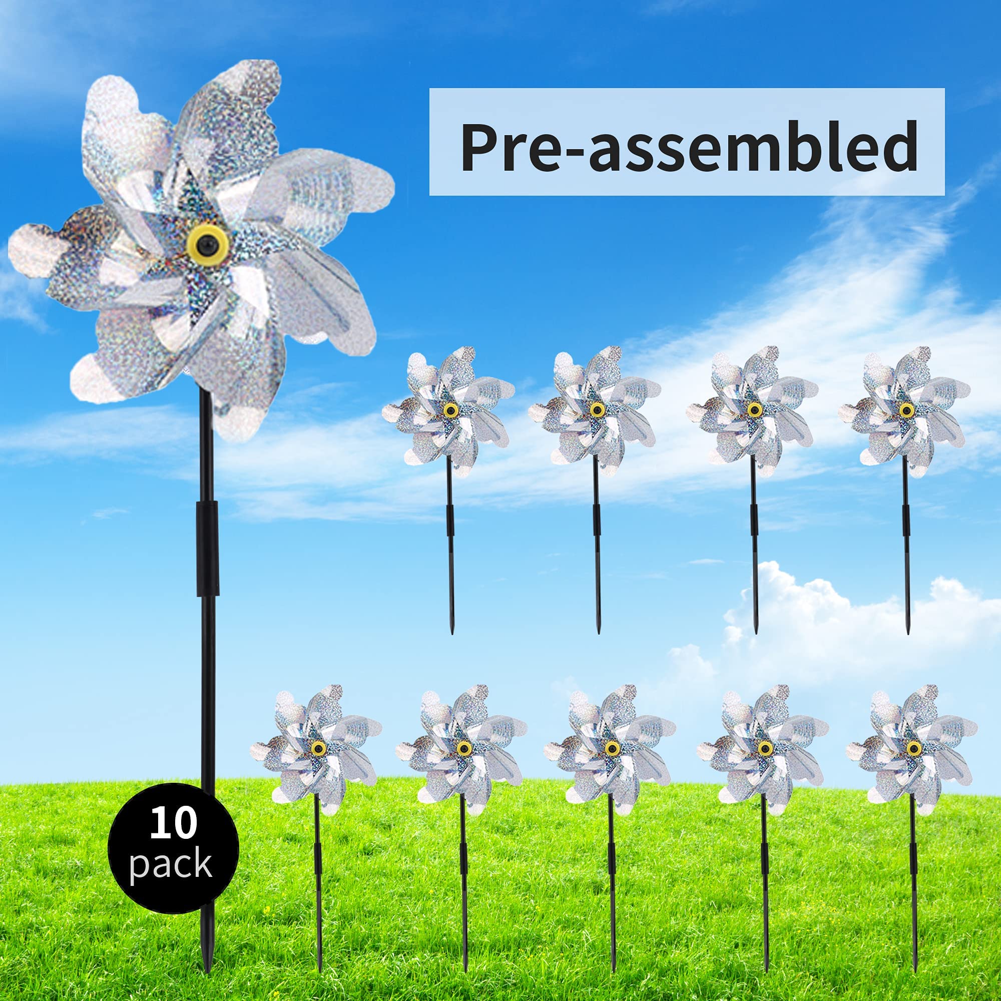 BATTIFE pinwheels with reflective blades