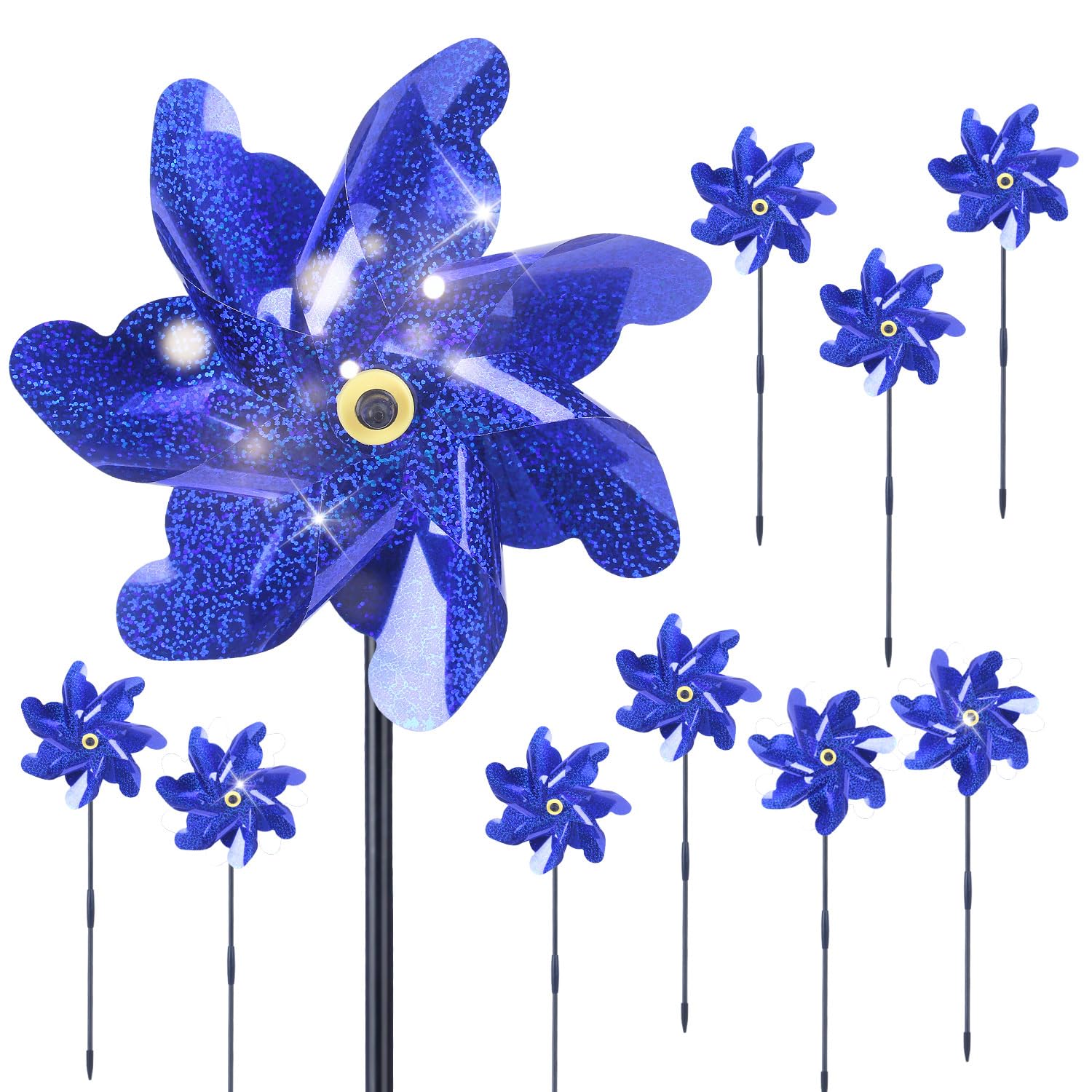 BATTIFE Reflective Pinwheel blue design front view