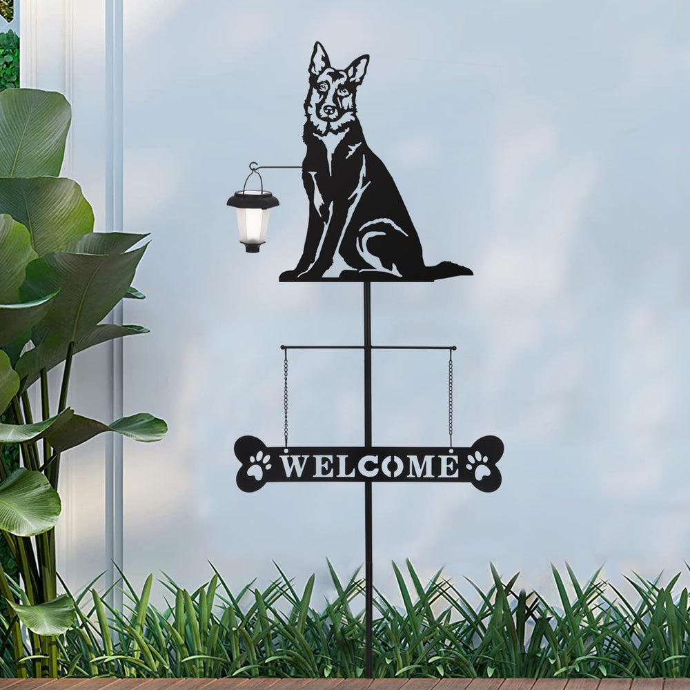 BAYN Solar Welcome Sign showing metal craftsmanship