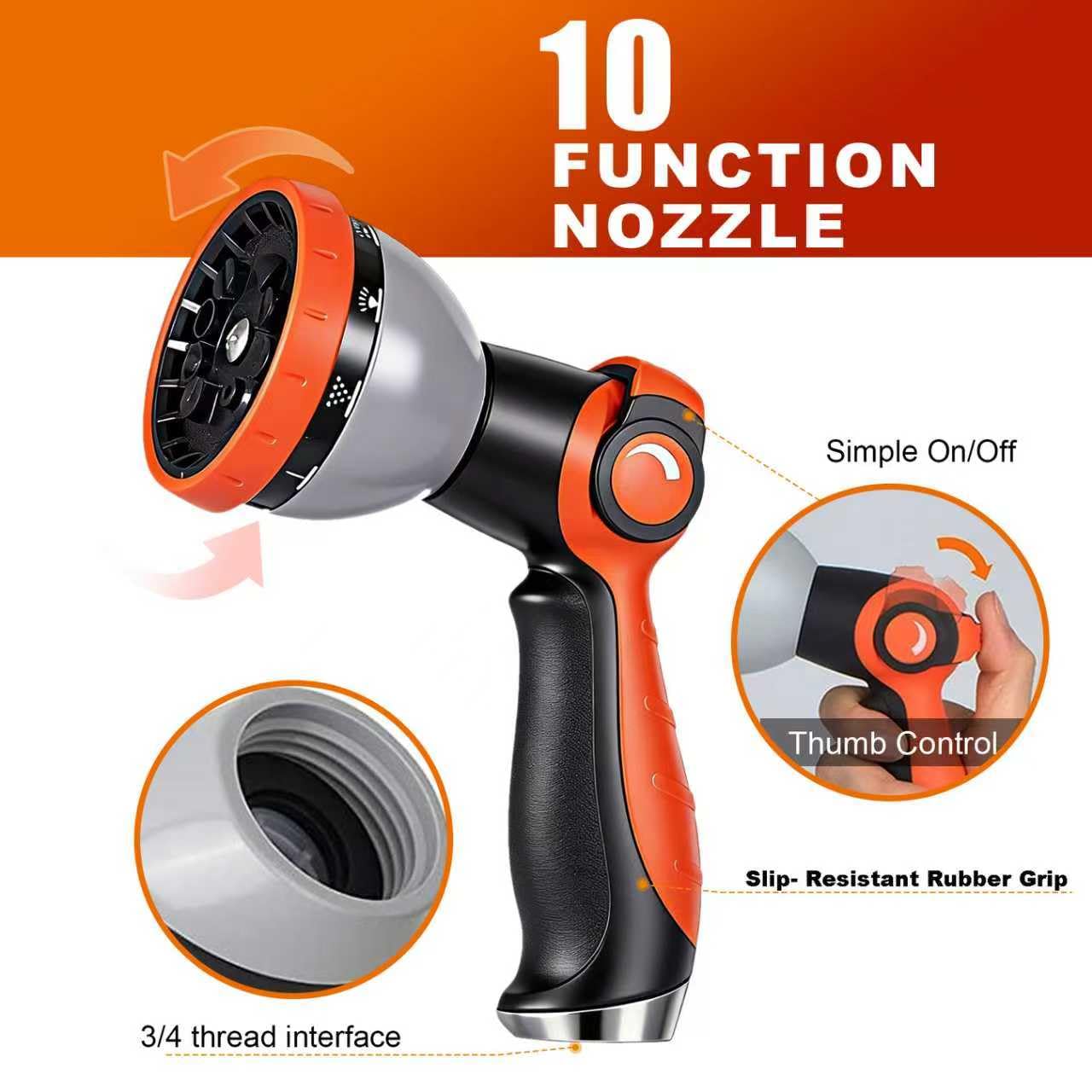 BazeSync 100FT garden hose being used for watering plants