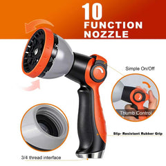 BazeSync 100FT garden hose being used for watering plants