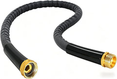 BazeSync 15FT garden hose in grey, coiled view