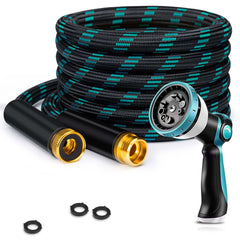 BazeSync Garden Hose 25FT blue model with 10-function nozzle
