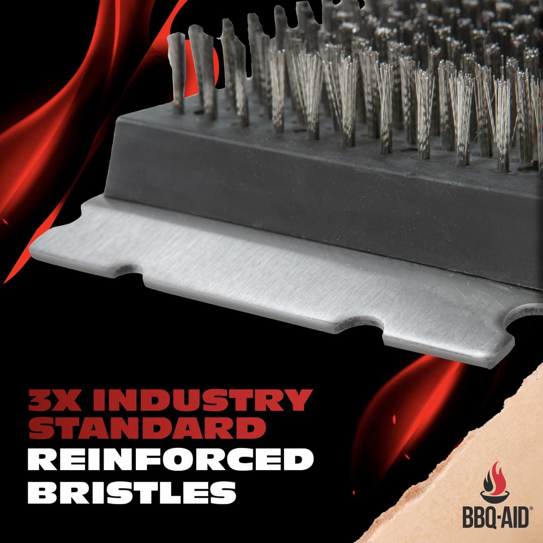 BBQ-Aid grill brush replacement head on grill grate