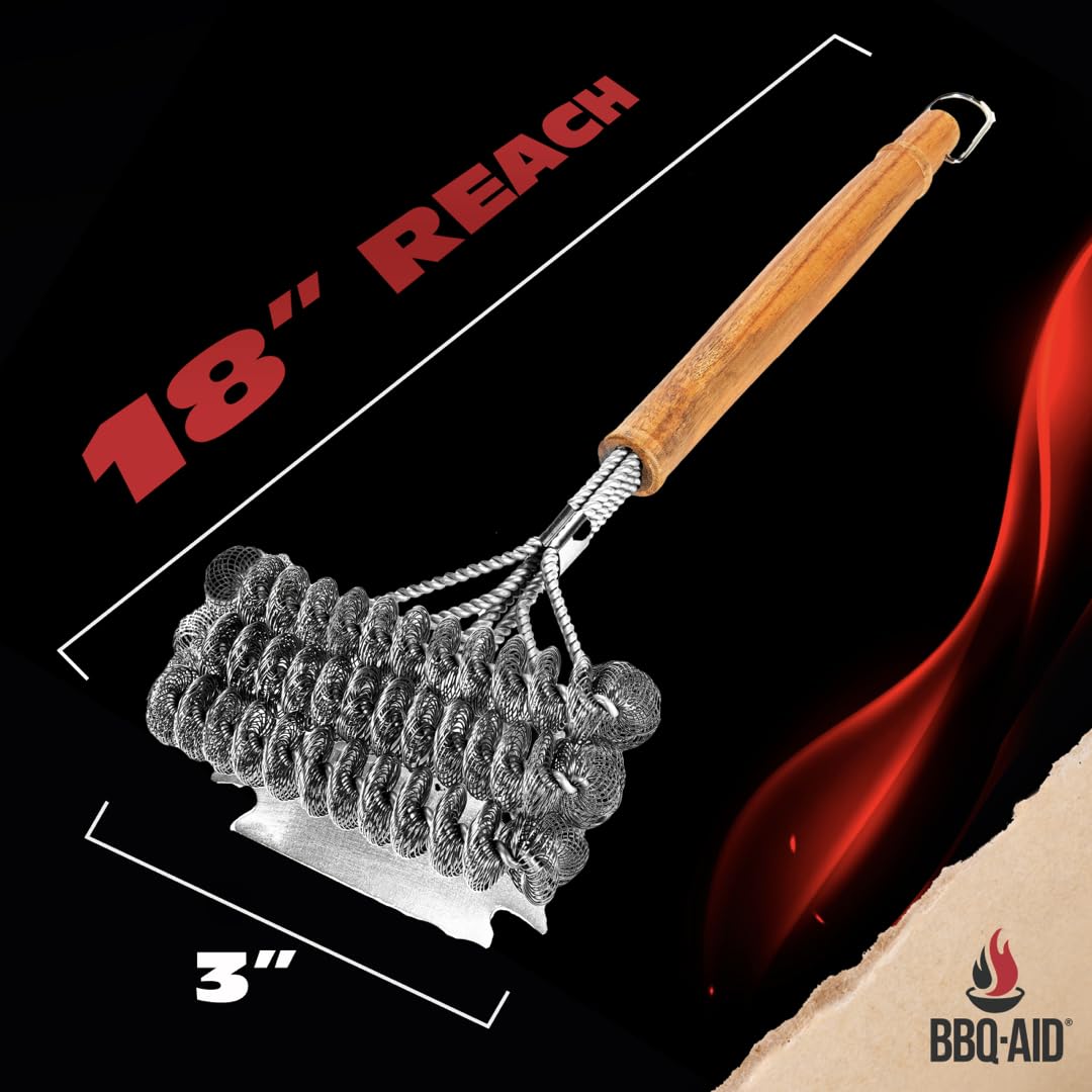 BBQ-Aid Grill Brush side view highlighting its bristle-free design