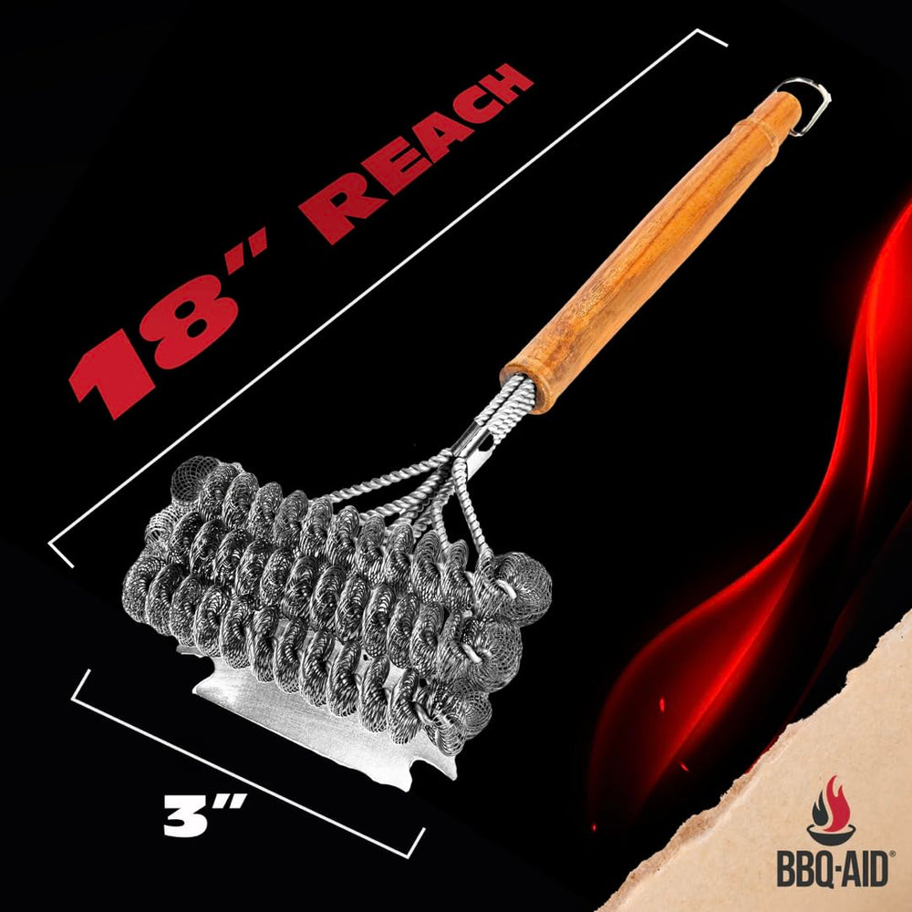 BBQ-Aid Grill Brush side view highlighting its bristle-free design