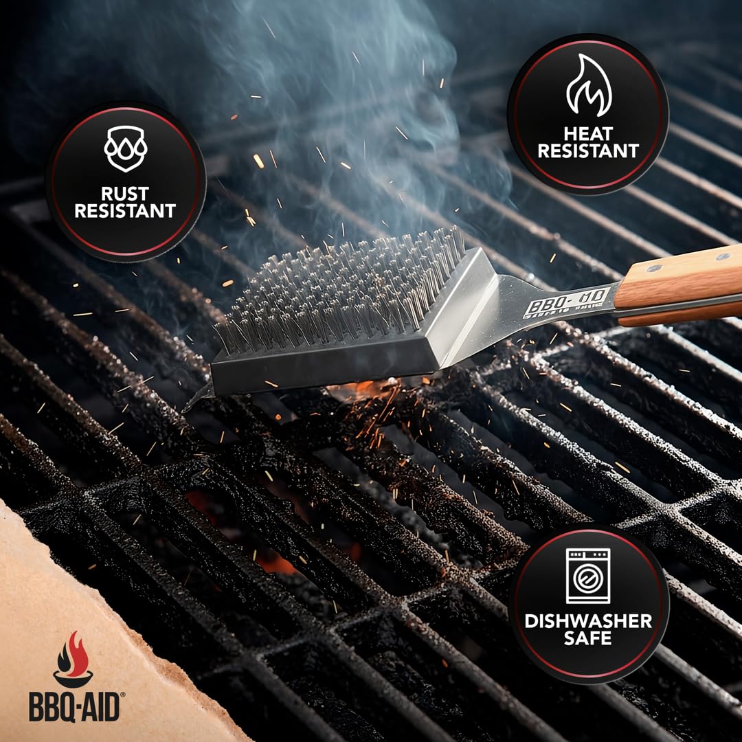 BBQ-Aid Wire Grill Brush Replacement Head showing bristles