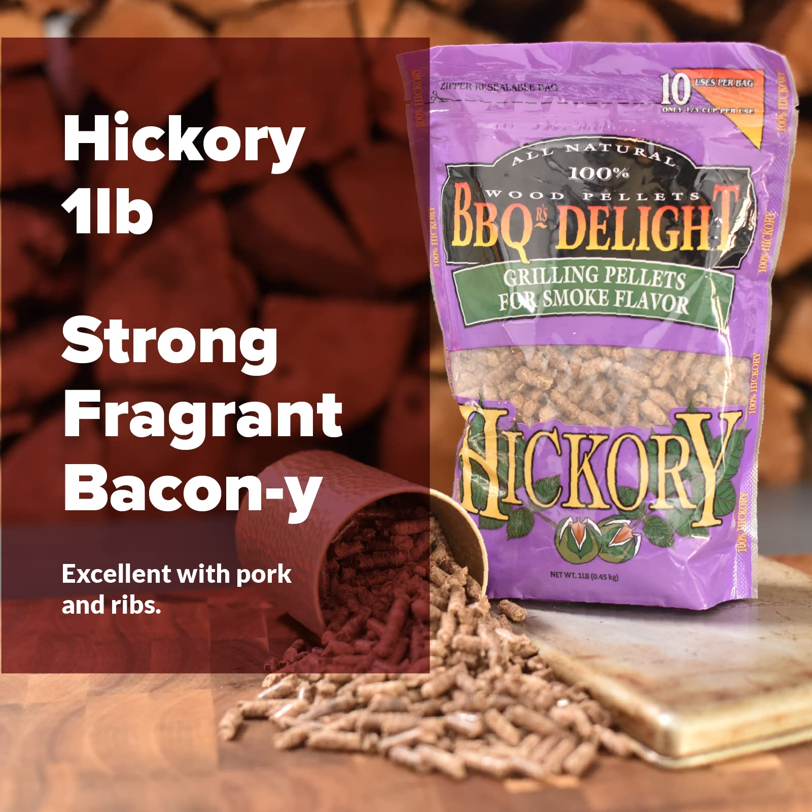 BBQ'rs Delight Pecan Wood Smoking Pellets bag