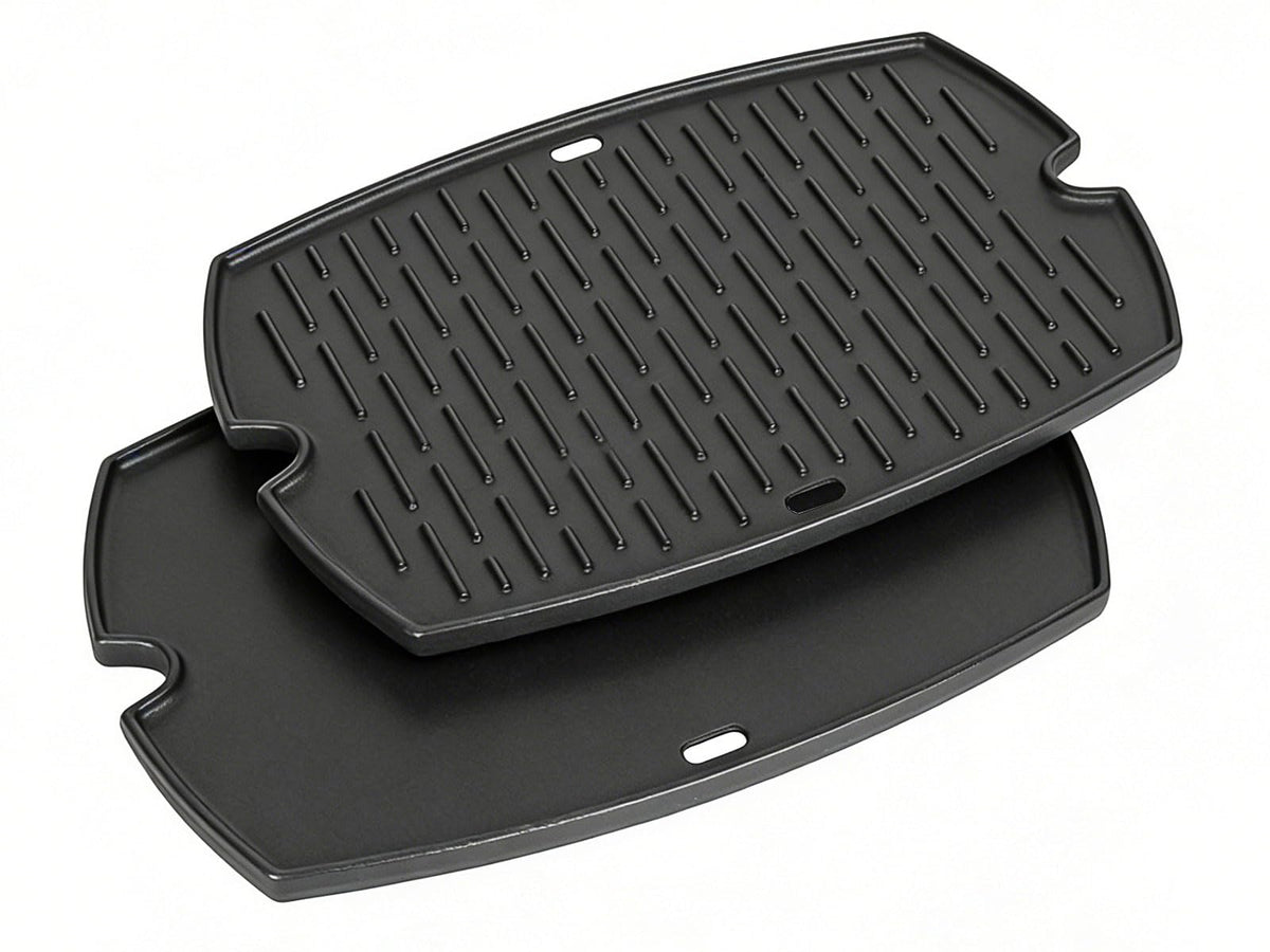 bbq777 Cast Iron Grill Griddle for Weber Q1200 front view