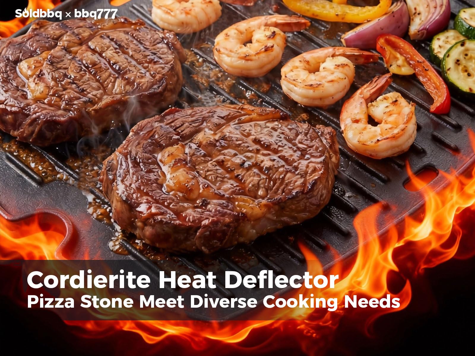 bbq777 Cast Iron Grill Griddle pack and packaging