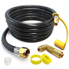 BBQHKCX 12ft RV propane quick connect hose front view