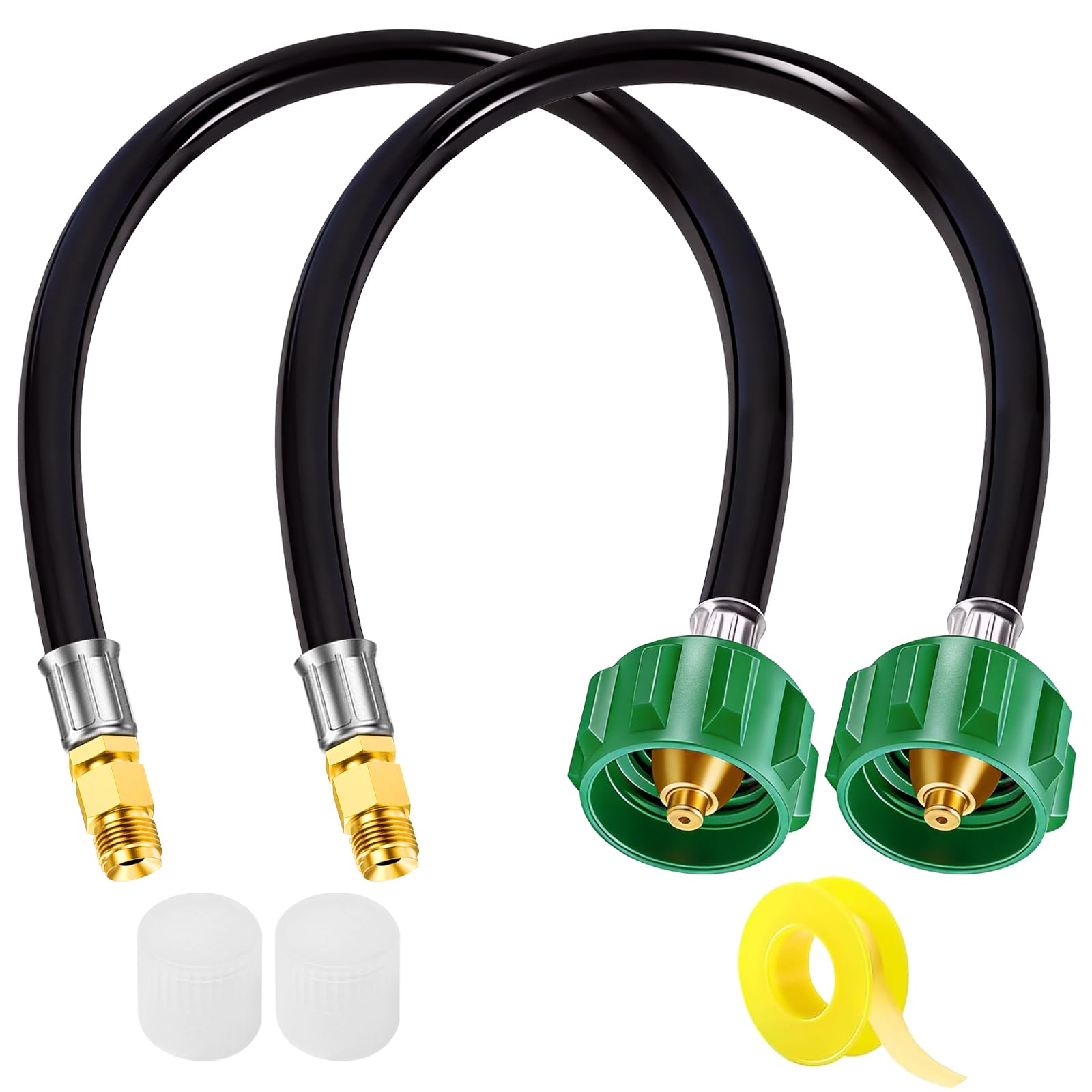BBQHKCX 15-inch RV Propane Hose front view