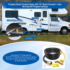BBQHKCX propane hose with 90° elbow adapter