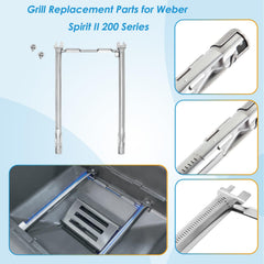 BBQration Crossover Burner for Weber Spirit II
