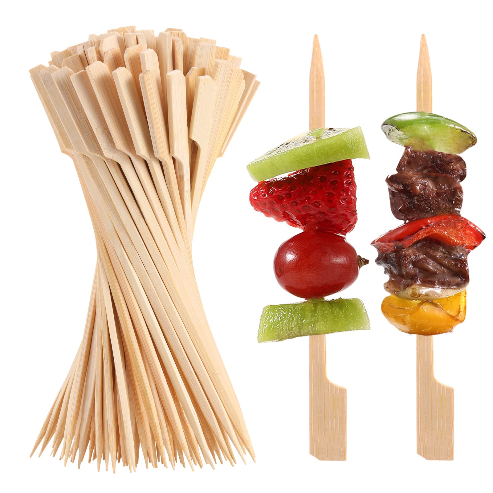 BBQStyle 200 PCS bamboo skewers with natural finish