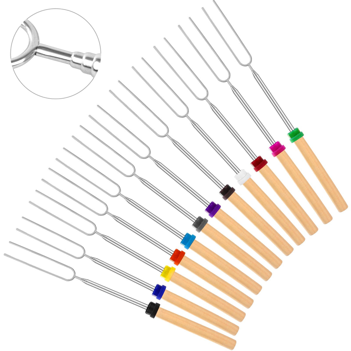 BBQStyle 24-pack marshmallow roasting sticks front view