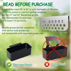 BBQTIDER Grease Gate Blocker installation on Blackstone griddle