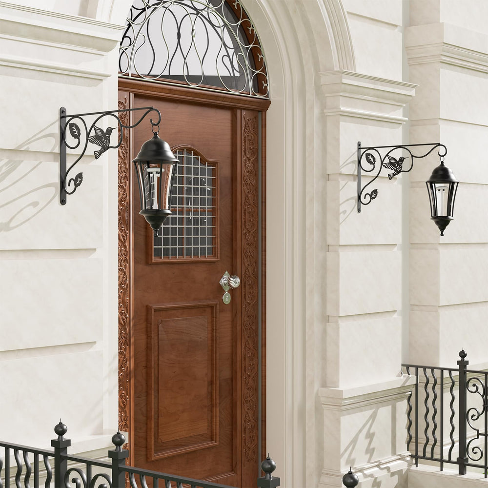 BBTFAA black plant hook with decorative lantern