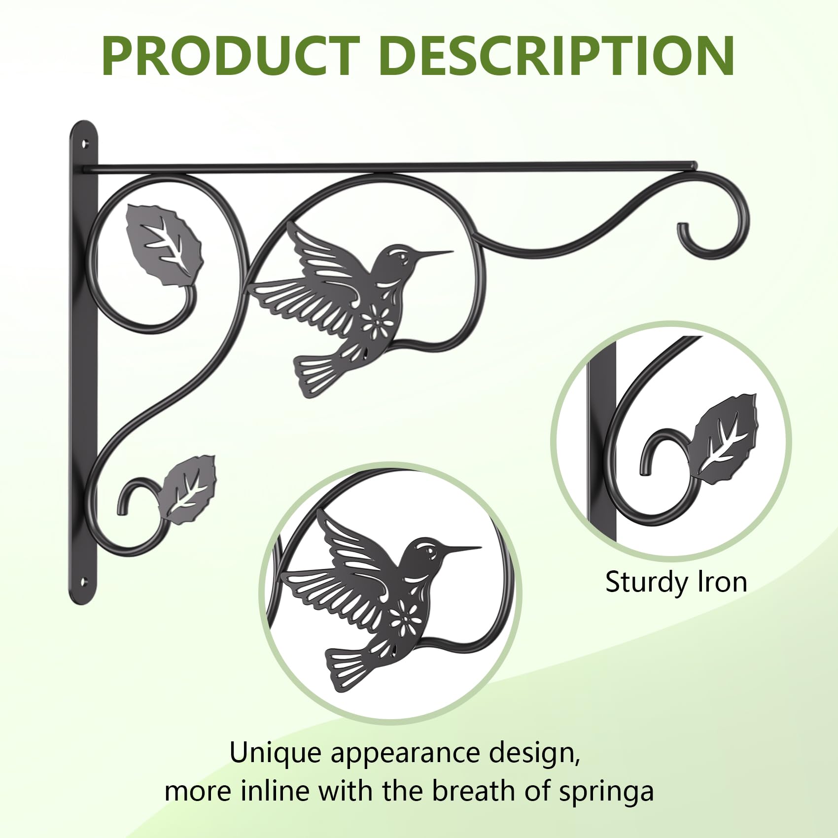 BBTFAA heavy duty plant hook with wind chimes
