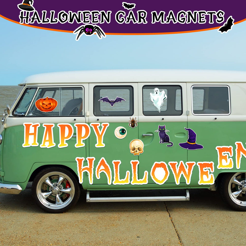 BBTO Halloween magnets featuring ghosts and skull designs