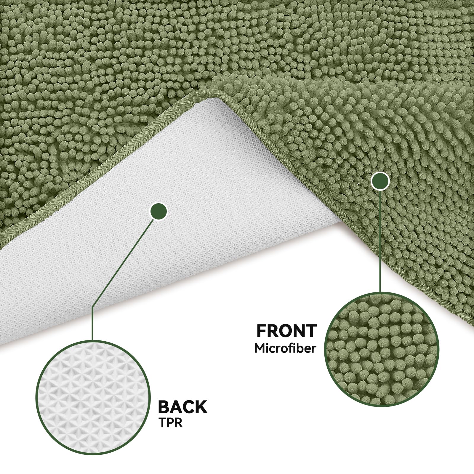 Bcoimo Cat Door Mat showing soft chenille texture