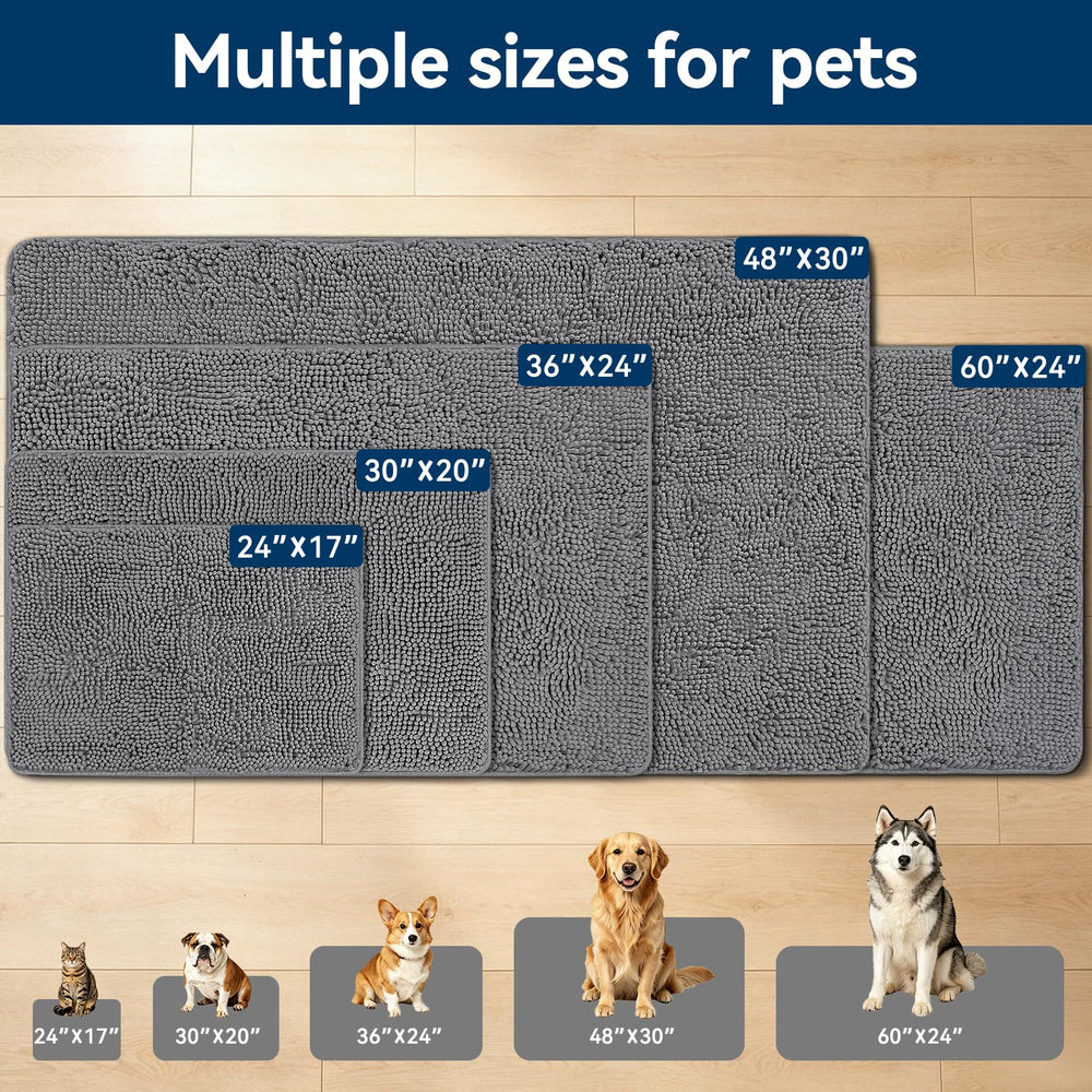 Bcoimo Chenille Doormat side view showing thickness