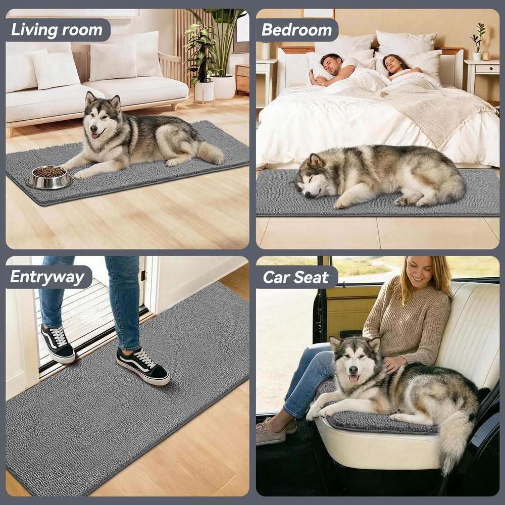 Bcoimo Dog Door Mat folded showing its lightweight design