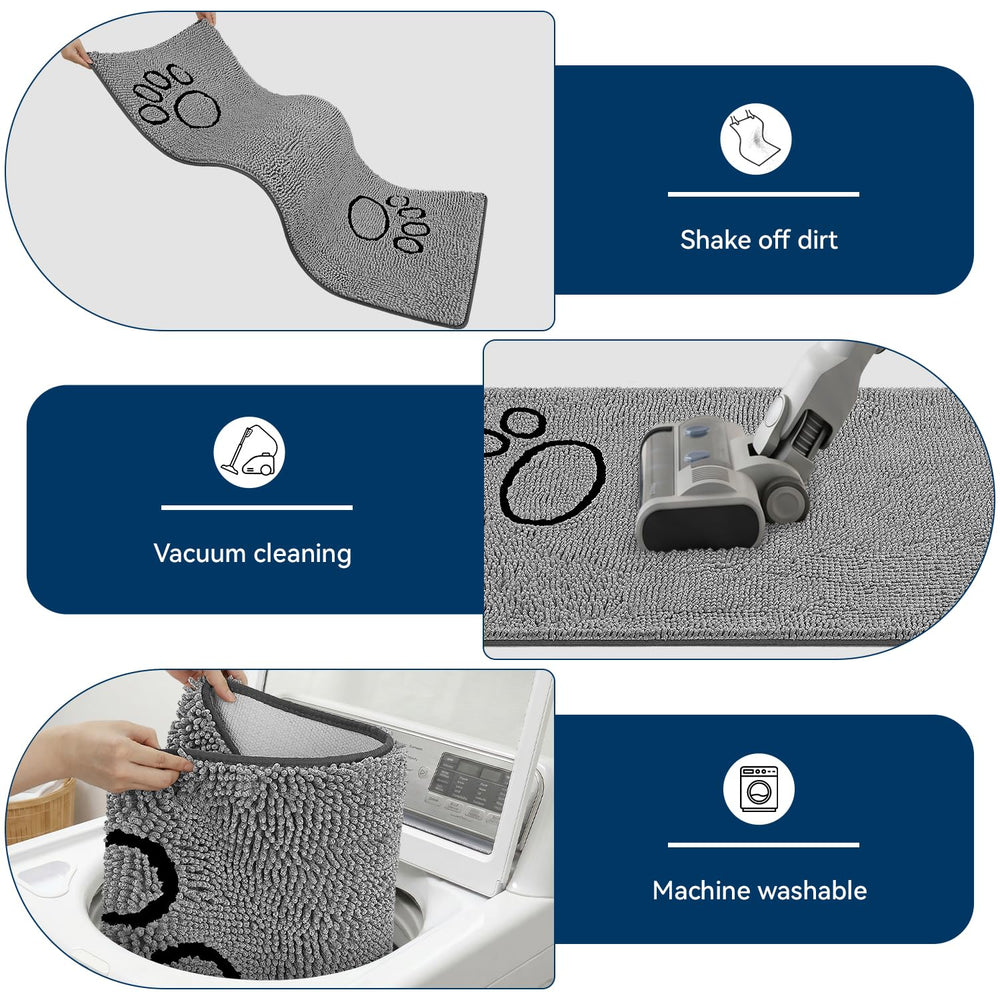 Bcoimo Dog Door Mat for Pet Feeding Area