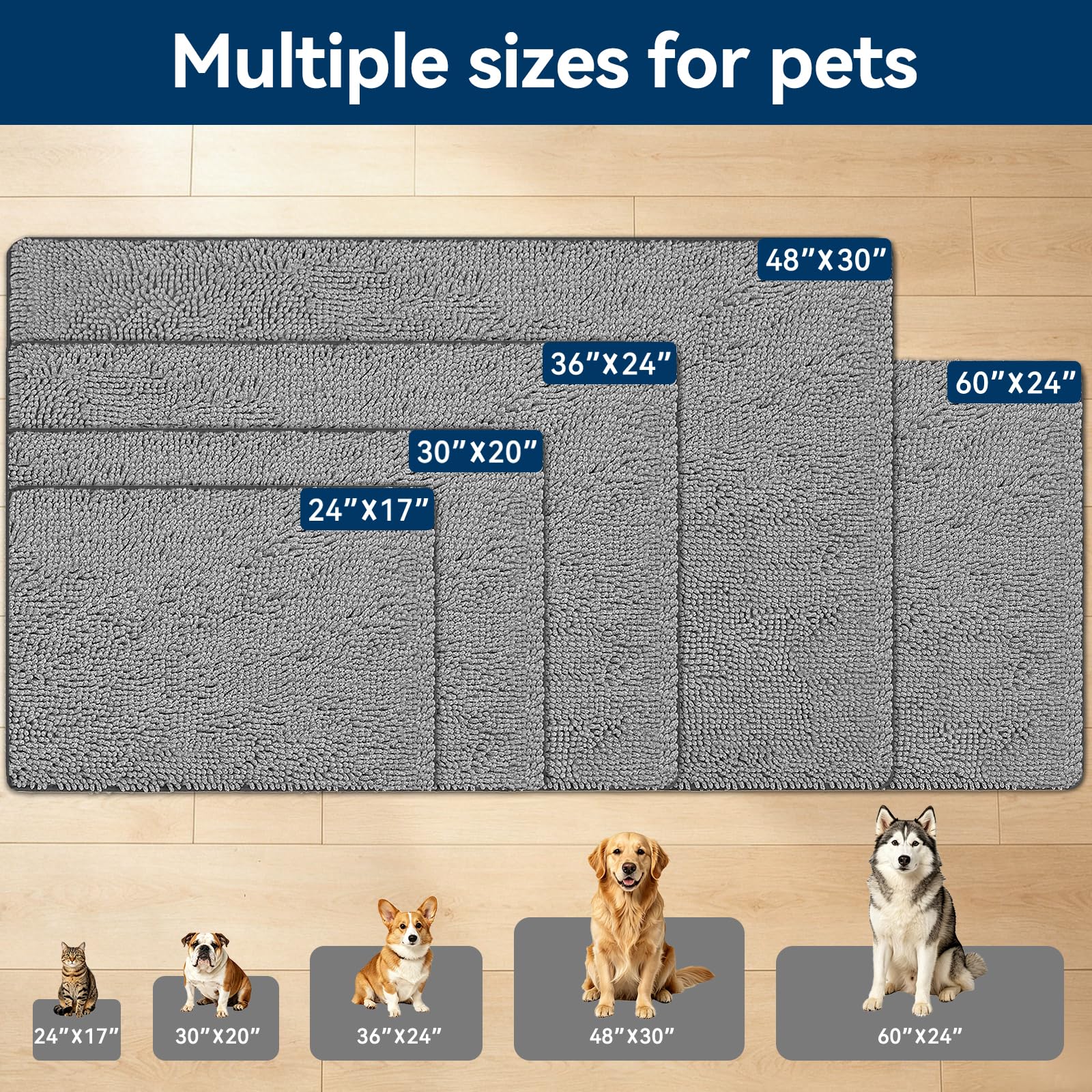 Bcoimo Dog Door Mat Machine Washable Instructions