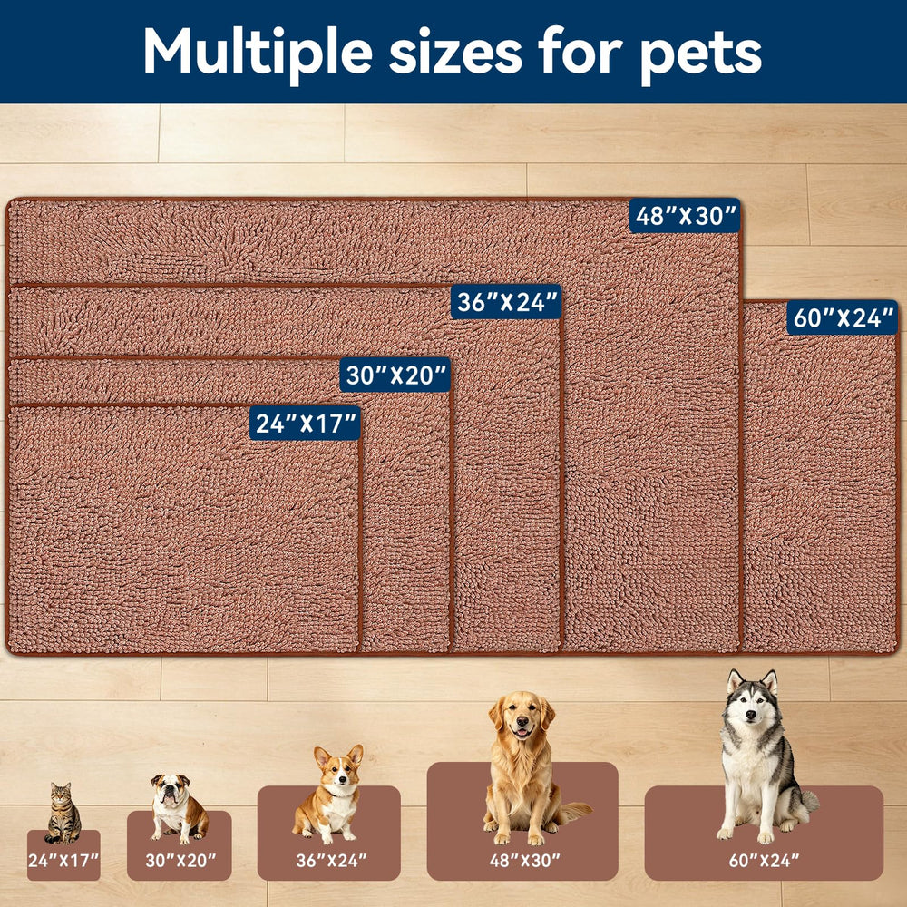 Bcoimo dog mat used as a feeding station mat