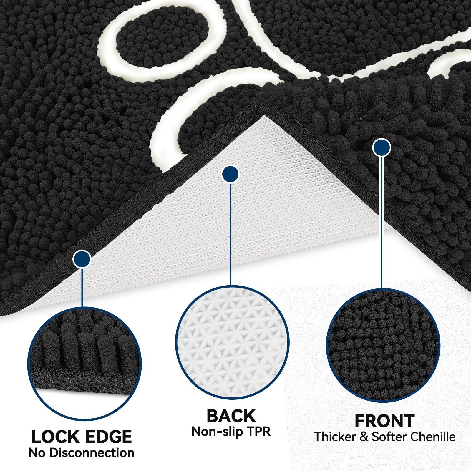 Bcoimo Super Absorbent Dog Door Mat on entryway, capturing dirt and moisture