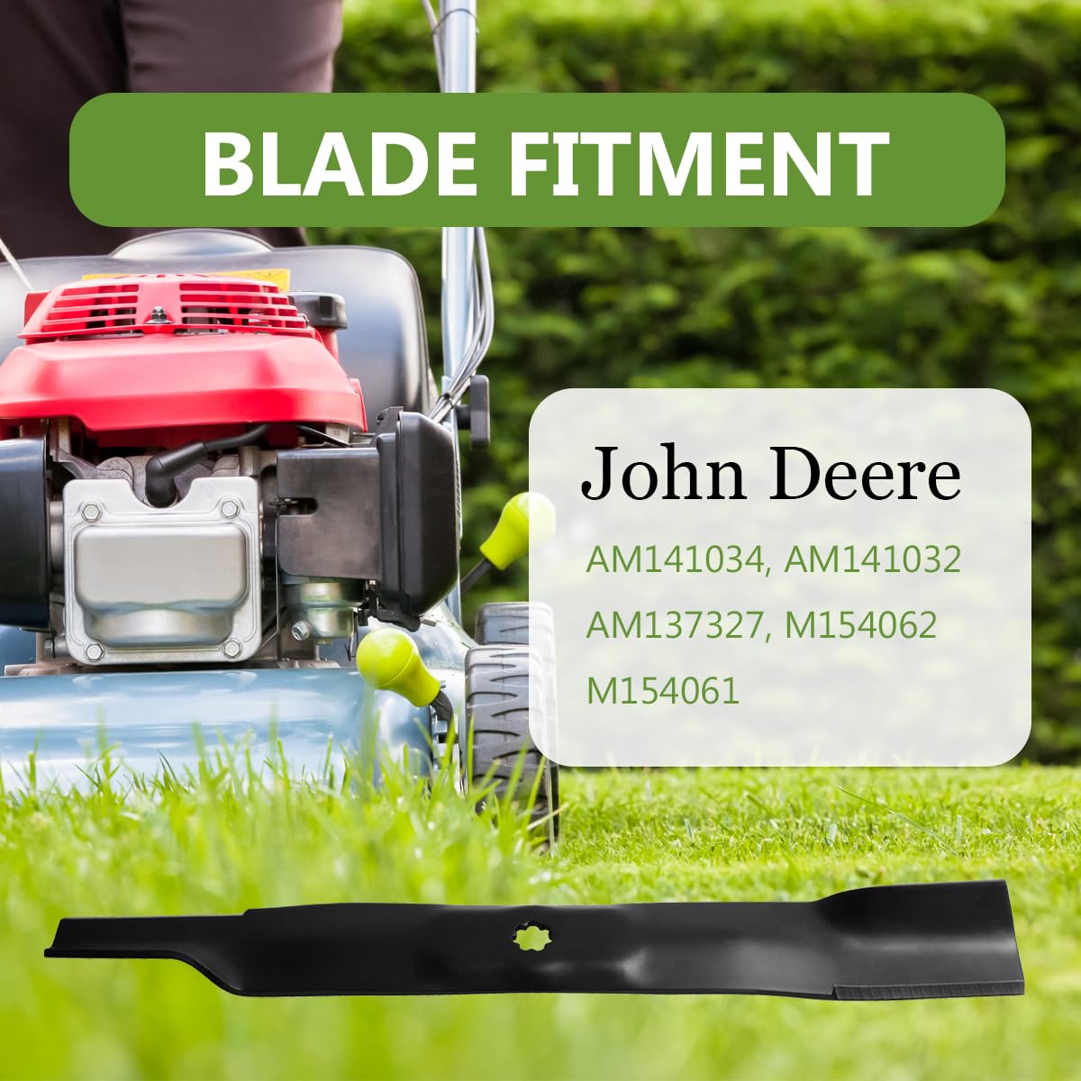 BCQNXX Lawn Mower High Lift Blade installed on mower