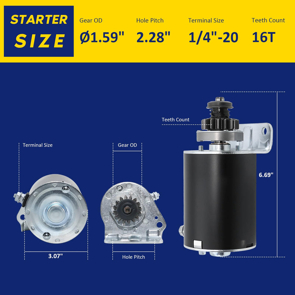 BDELI Steel Gear Starter with reference numbers