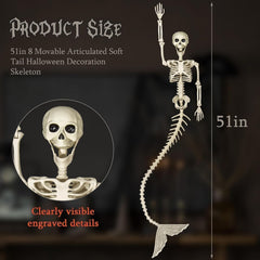 BEABOO mermaid skeleton side view with posable joints