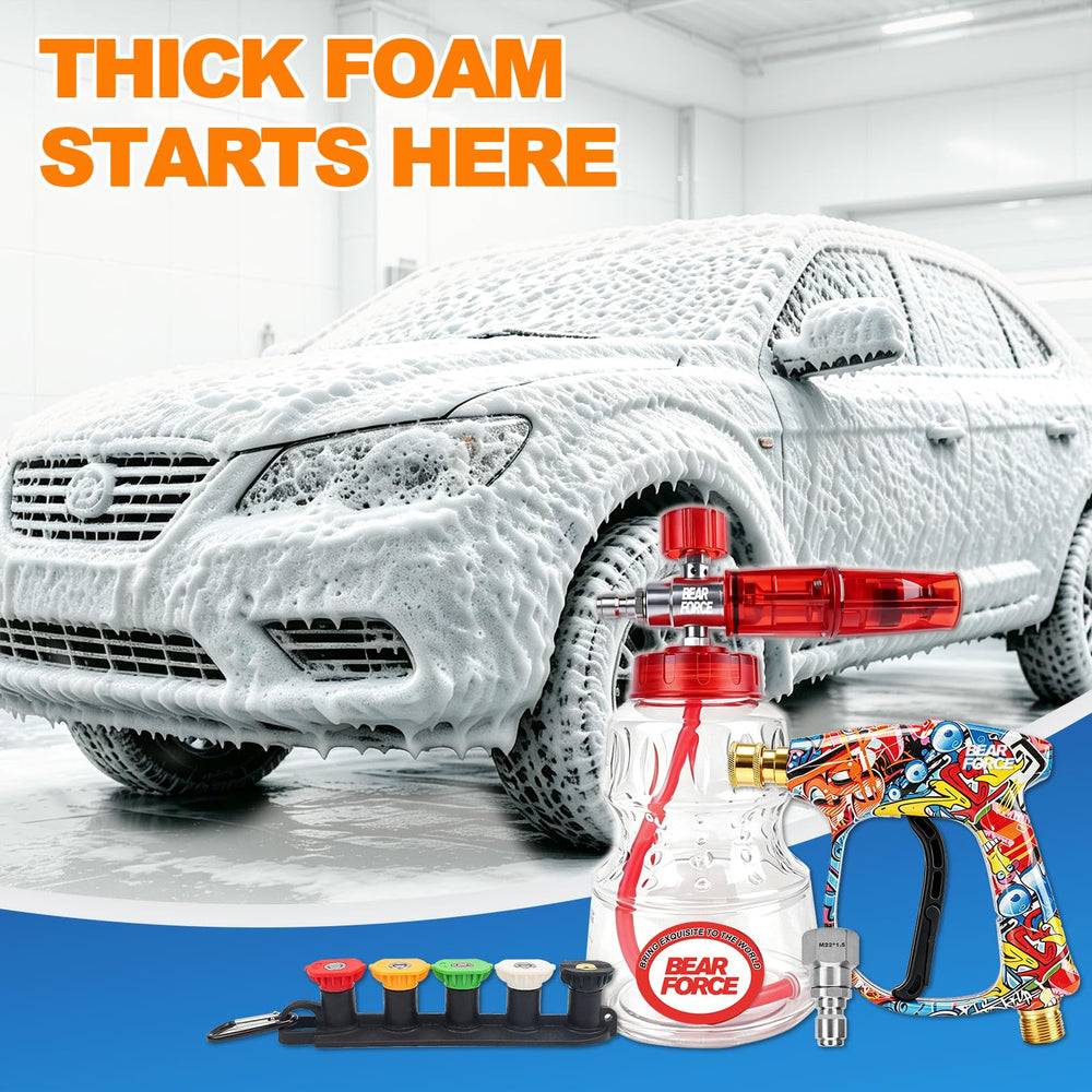 BEAR FORCE Foam Cannon with nozzle attached