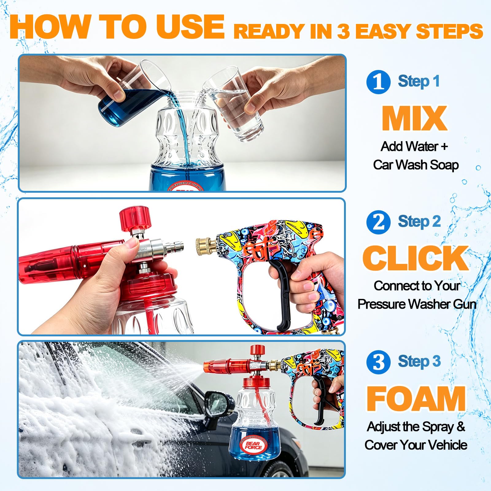 BEAR FORCE Pressure Washer Spray Gun side view