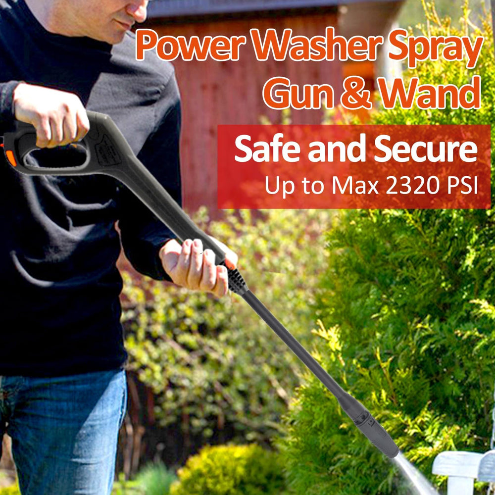BEAR FORCE spray gun front view with variable wand attached