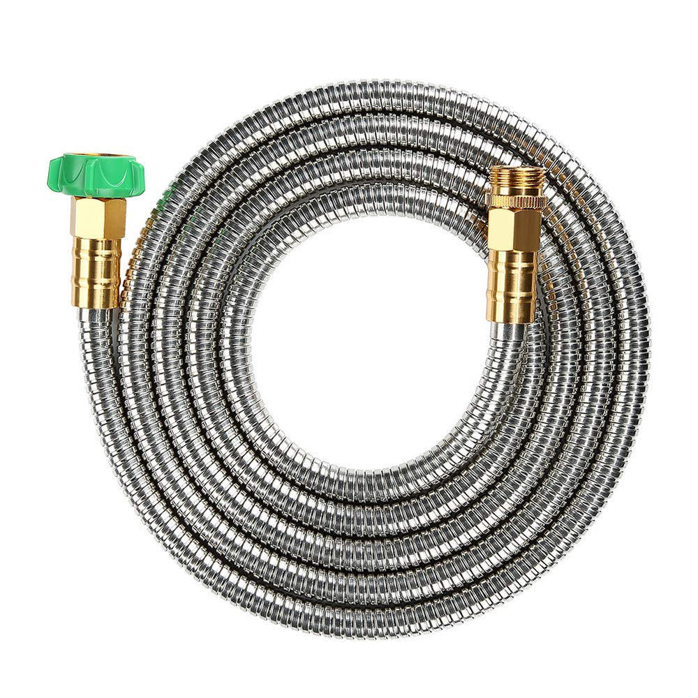 Beaulife 10ft stainless steel garden hose front view