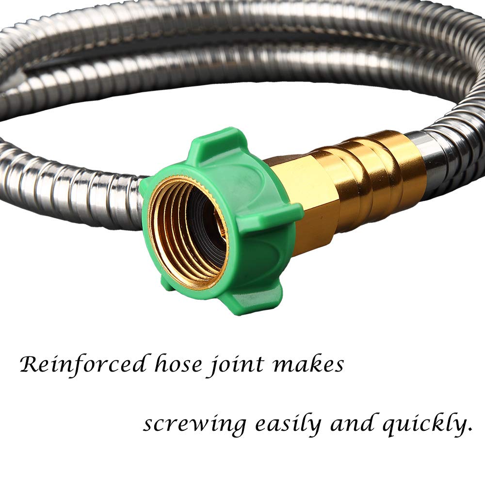 Beaulife stainless steel garden hose connector with reinforced joint