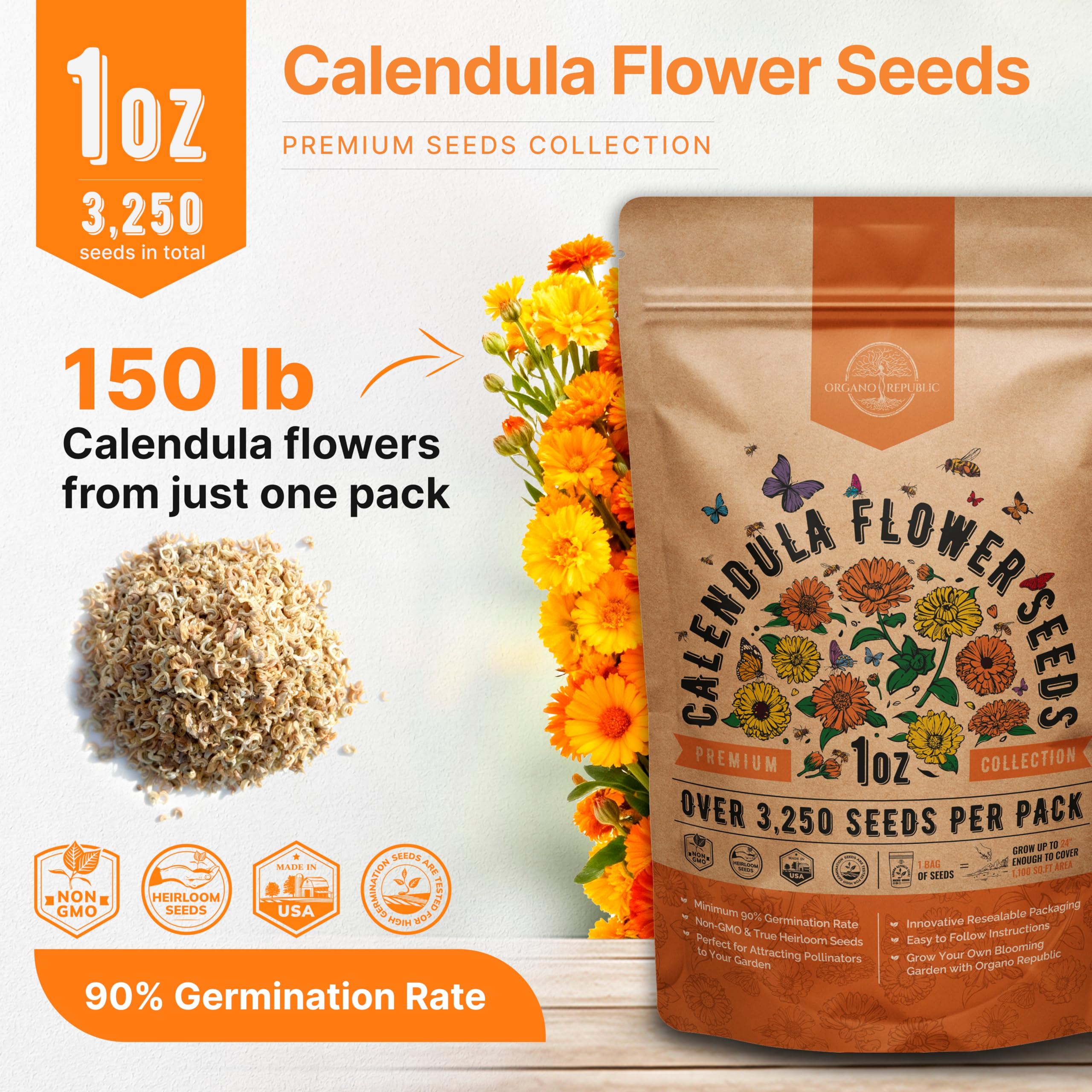 Beautiful blooming Calendula flowers in garden