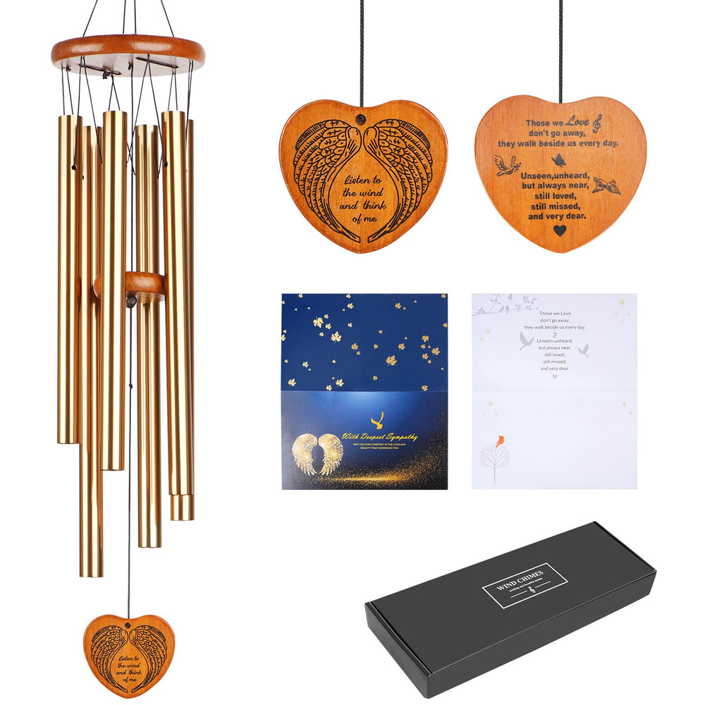 beboligh 30-inch wind chimes golden front view