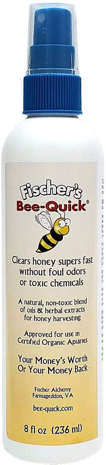 Bee-Quick Organic Honey Harvesting Tool 8 oz bottle front view