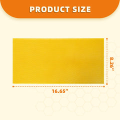 BEEINN beeswax foundation sheet showing size dimensions