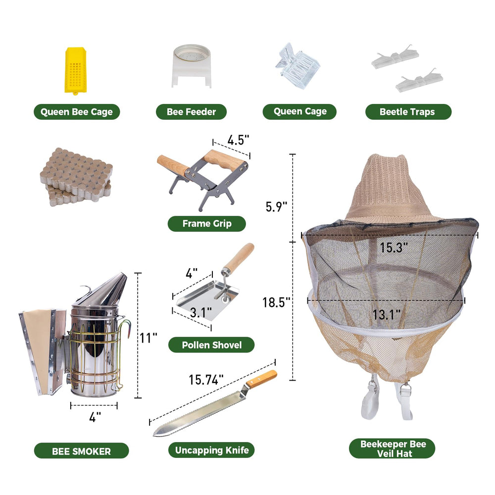 Beekeeping gloves and veil from MayBee kit