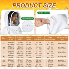 Beekeeping protective suit in size L with detachable hood