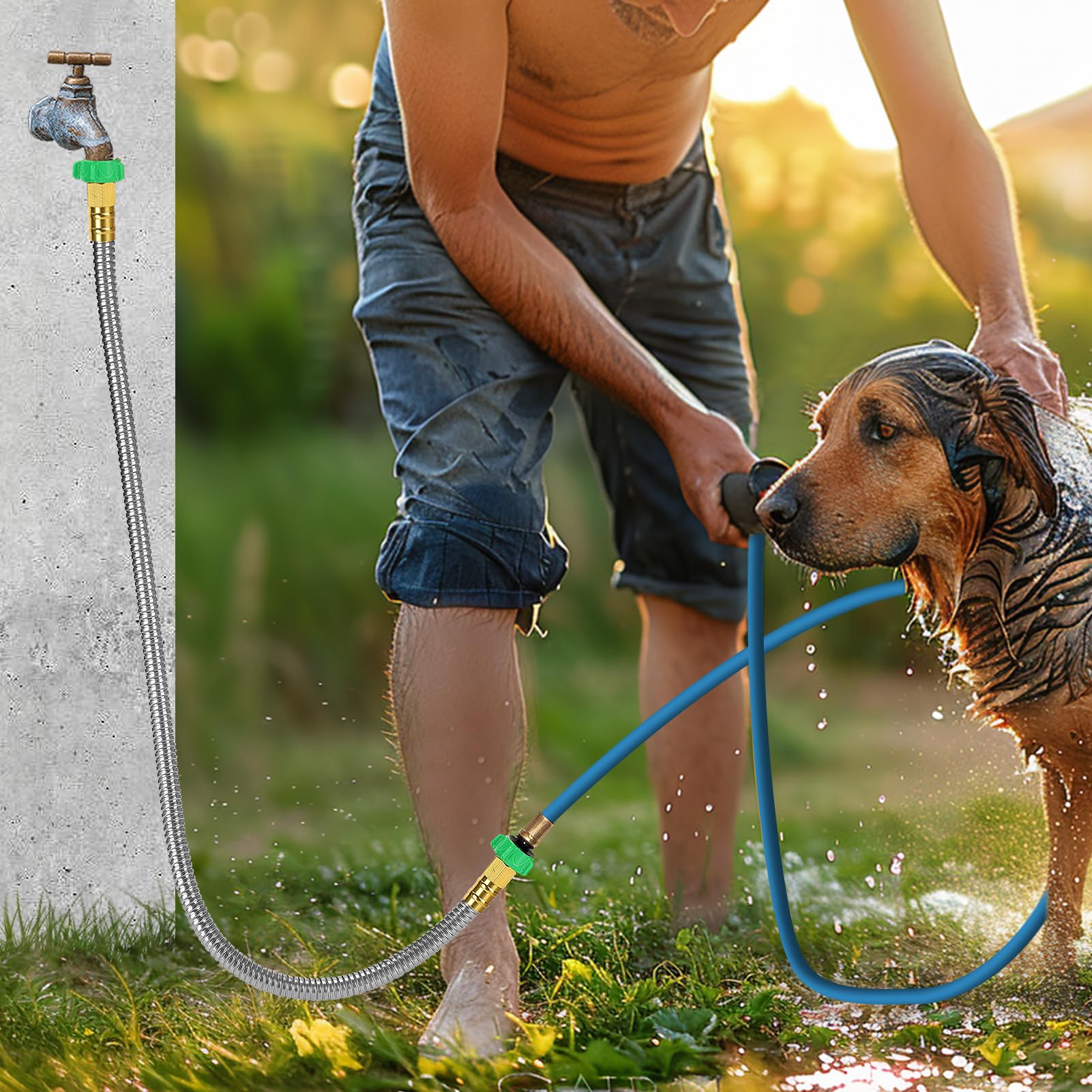 Beeplove 3ft garden hose showcasing its durable material