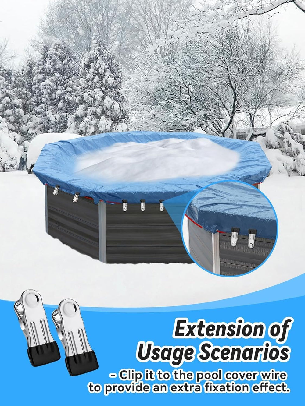 Beeplove 48 Pcs Pack of Pool Cover Clips displayed